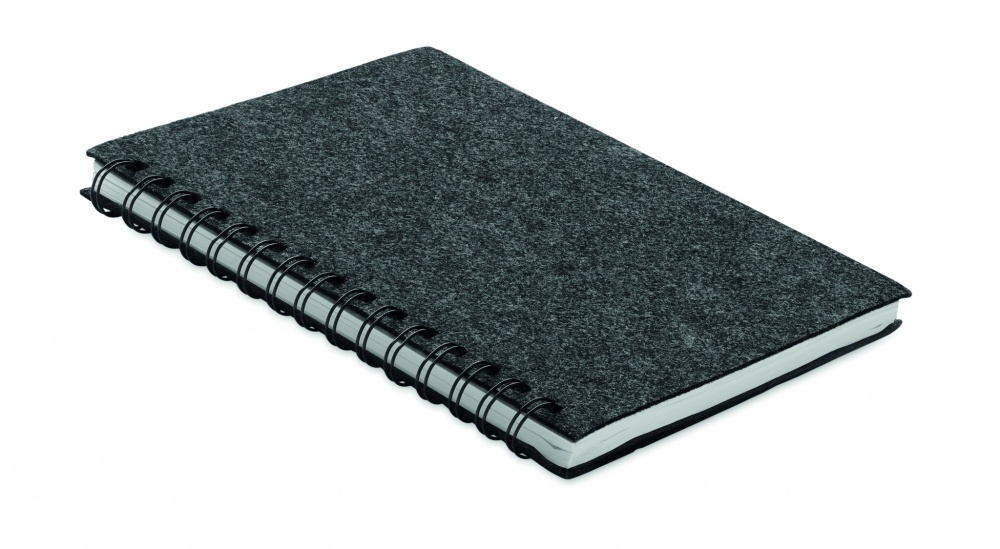 Logotrade promotional product picture of: A5 RPET felt cover notebook